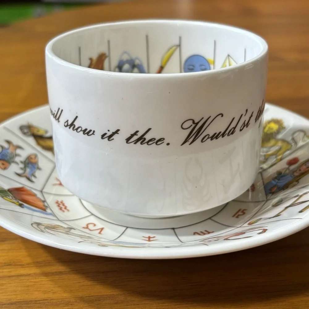 Jon Anton, England fine bone china “The Taltos” teacup & saucer - Picture 3 of 11